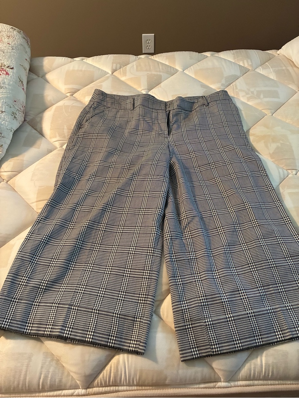 Lane Bryant Black and White Houndstooth Trousers